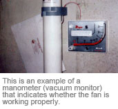 Manometer vacuum monitor